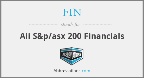 FIN - Aii S&p/asx 200 Financials