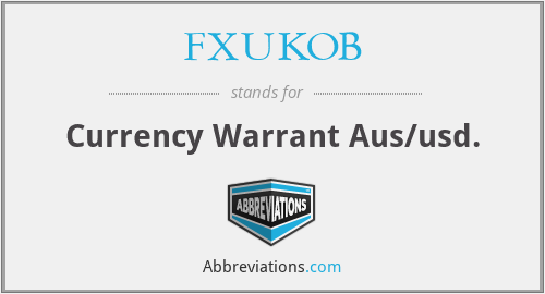 FXUKOB - Currency Warrant Aus/usd.