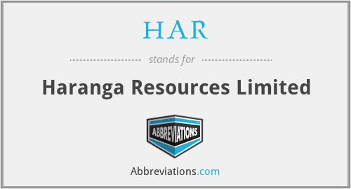 HAR - Haranga Resources Limited