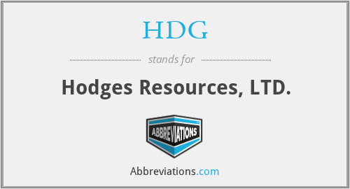 HDG - Hodges Resources, LTD.