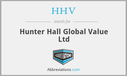 HHV - Hunter Hall Global Value Ltd