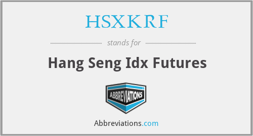 HSXKRF - Hang Seng Idx Futures