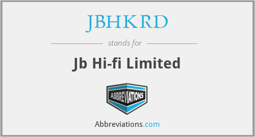 JBHKRD - Jb Hi-fi Limited