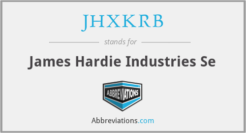 JHXKRB - James Hardie Industries Se