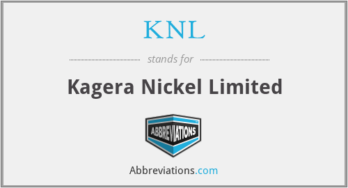 KNL - Kagera Nickel Limited