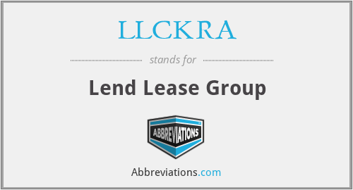LLCKRA - Lend Lease Group