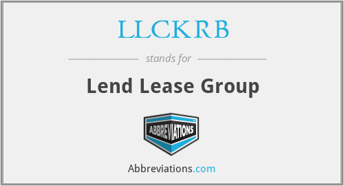 LLCKRB - Lend Lease Group