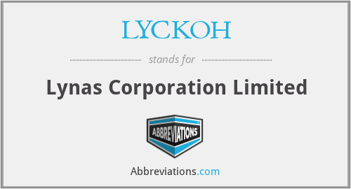 LYCKOH - Lynas Corporation Limited