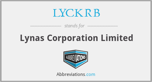LYCKRB - Lynas Corporation Limited