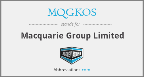 MQGKOS - Macquarie Group Limited