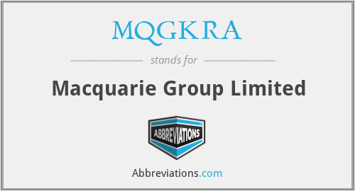 MQGKRA - Macquarie Group Limited