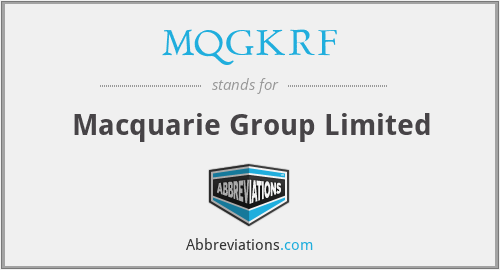 MQGKRF - Macquarie Group Limited