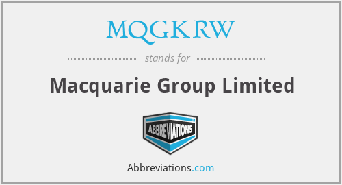 MQGKRW - Macquarie Group Limited