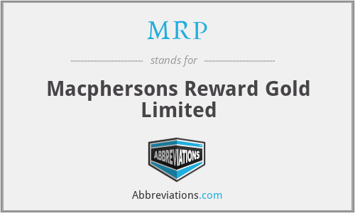 MRP - Macphersons Reward Gold Limited