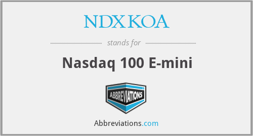 NDXKOA - Nasdaq 100 E-mini