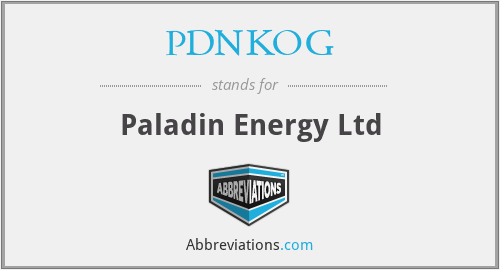 PDNKOG - Paladin Energy Ltd