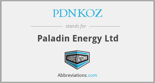 PDNKOZ - Paladin Energy Ltd