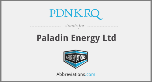 PDNKRQ - Paladin Energy Ltd