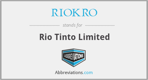 RIOKRO - Rio Tinto Limited