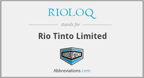 RIOLOQ - Rio Tinto Limited