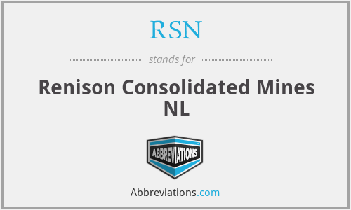 RSN - Renison Consolidated Mines NL