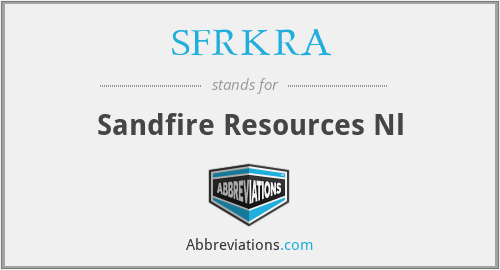 SFRKRA - Sandfire Resources Nl