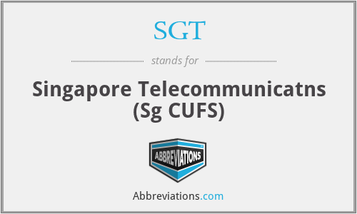 SGT - Singapore Telecommunicatns (Sg CUFS)