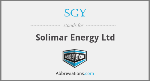 SGY - Solimar Energy Ltd