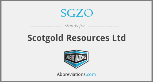 SGZO - Scotgold Resources Ltd