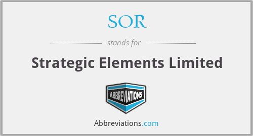 SOR - Strategic Elements Limited