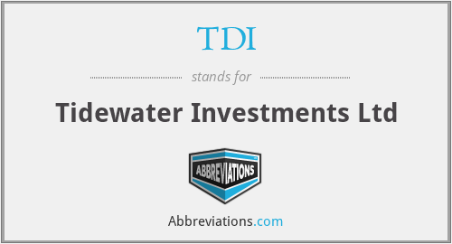 TDI - Tidewater Investments Ltd