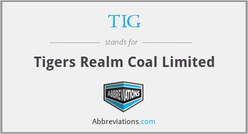 TIG - Tigers Realm Coal Limited