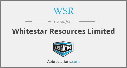 WSR - Whitestar Resources Limited