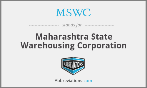 MSWC - Maharashtra State Warehousing Corporation