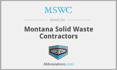 MSWC - Montana Solid Waste Contractors