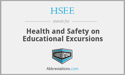 HSEE - Health and Safety on Educational Excursions