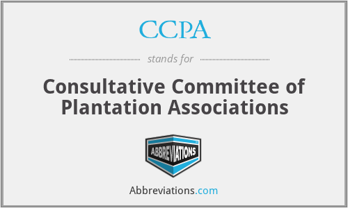 CCPA - Consultative Committee of Plantation Associations