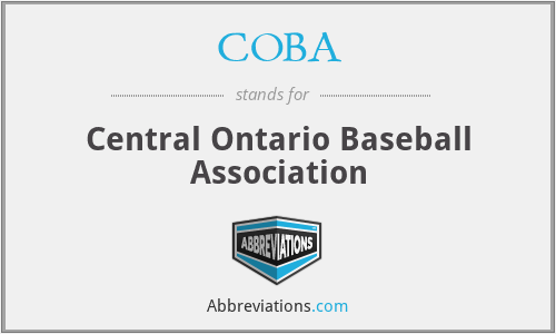 COBA - Central Ontario Baseball Association