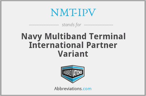 NMT-IPV - Navy Multiband Terminal International Partner Variant