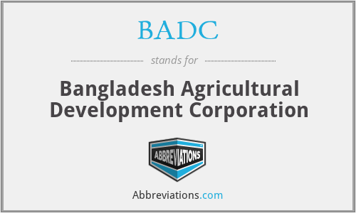 BADC - Bangladesh Agricultural Development Corporation