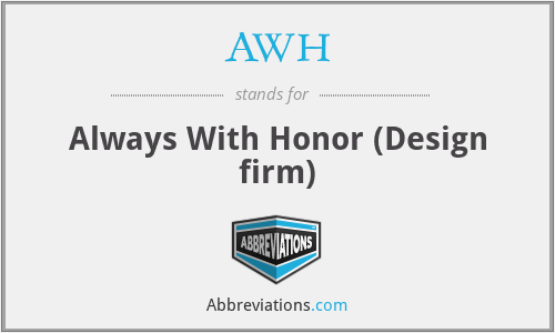 AWH - Always With Honor (Design firm)