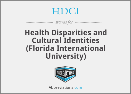 HDCI - Health Disparities and Cultural Identities (Florida International University)