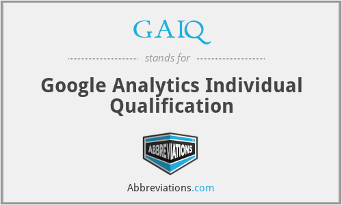 GAIQ - Google Analytics Individual Qualification