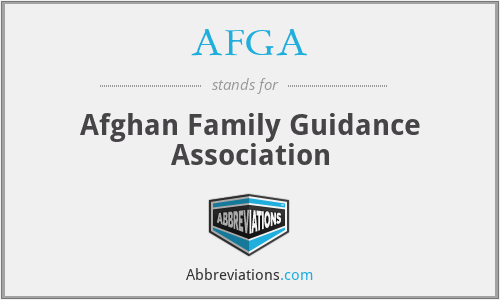 AFGA - Afghan Family Guidance Association