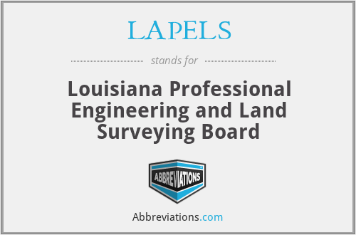 LAPELS - Louisiana Professional Engineering and Land Surveying Board