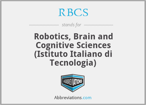 RBCS - Robotics, Brain and Cognitive Sciences (Istituto Italiano di Tecnologia)