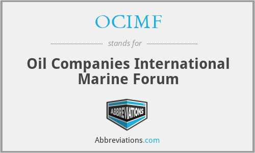 OCIMF - Oil Companies International Marine Forum