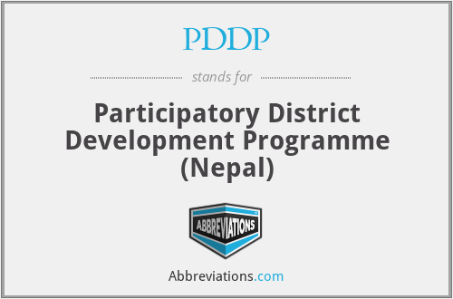 PDDP - Participatory District Development Programme (Nepal)