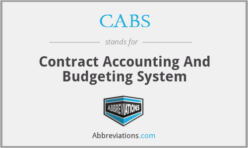 CABS - Contract Accounting And Budgeting System