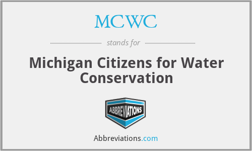 MCWC - Michigan Citizens for Water Conservation